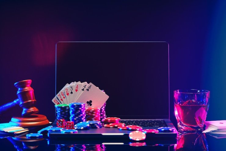 Ruang berita seru88 bernuansa neon